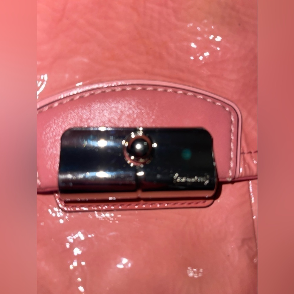 Authentic COACH Kristin Patent Leather Hobo HandBag 19299 Rose Pink w Dust Bag - Picture 3 of 13